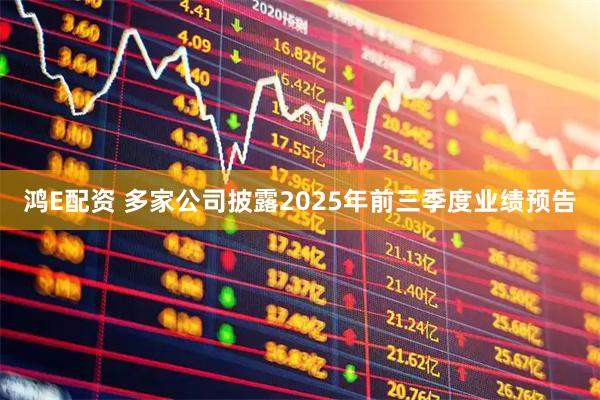 鸿E配资 多家公司披露2025年前三季度业绩预告