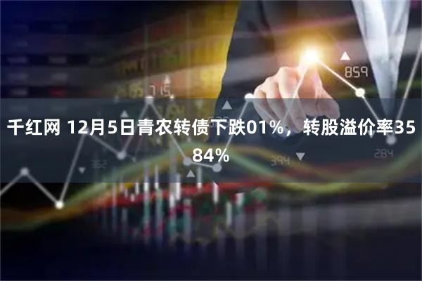 千红网 12月5日青农转债下跌01%，转股溢价率3584%